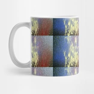 Primary Color Acrylic Pour Pattern Red Blue and Yellow Mug